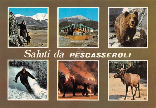 Cartolina pescasseroli vedute - pescasseroli,