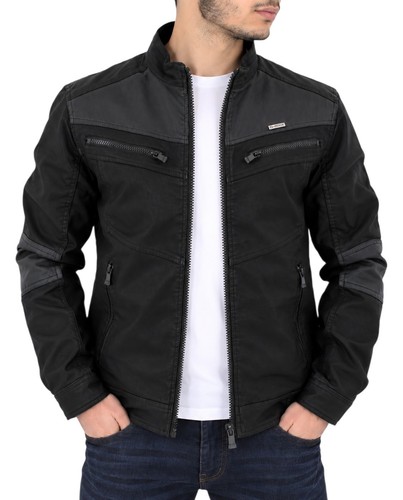 Rock giacca biker uomo nera - uomo,