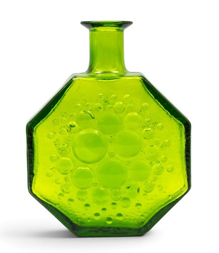 Vaso bottiglia vetro verde - vaso,