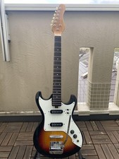 Chitarra elettrica vintage bizzarra MIJ Sunburst stile anni 60 Giappone marca sconosciuta
