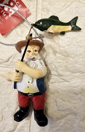 Ornamento pesca babbo - ornamento, natale