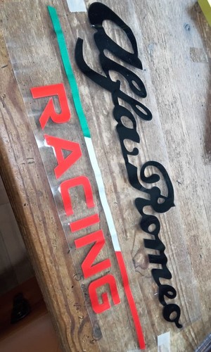 Alfa romeo black sticker - black,