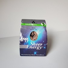 Pantaloni mutandine Leggs Sheer Energy taglia A nude punta trasparente rivitalizzanti vintage 2002*