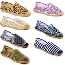 Espadrillas Fantasia Donna Scarpe Tela Corda Canvas Ciabatte da Mare Espadrillos