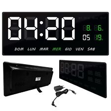 Orologio Digitale Da Parete Muro A Led Data Sveglia Temperatura calendario 36x16