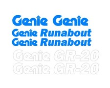 GR-20 Genie GR20 ForkLift Reach Boom set decalcomania adesivo kit emblema albero verticale