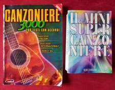 CANZONIERE 3000 + MINI SUPER CANZONIERE - Lotto 2 volumi di testi con accordi