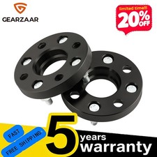 DISTANZIALI RUOTA X2 MOZZO CENTRATO ALLUMINIO NERO 20MM PER FORD FIESTA MK6 MK7