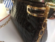 Borsa vintage in vera pelle di