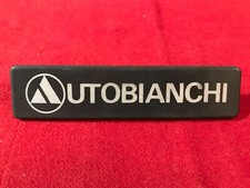 AUTOBIANCHI LOGO SIGLA EMBLEMA FREGIO STEMMA SCRITTA TARGHETTA BADGE OVALE TARGA