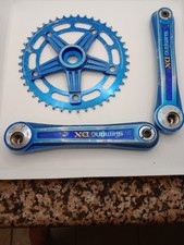 Guarnitura Shimano DX blu vecchia scuola BMX anni 80