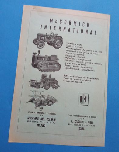Pubblicita 1954 trattrice - pubblicita',