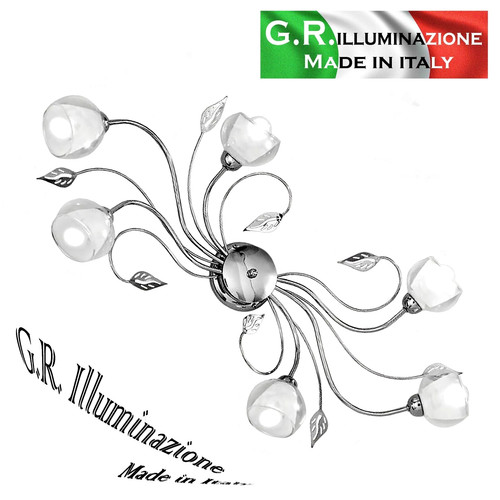 Plafoniera moderna cromata - moderna,