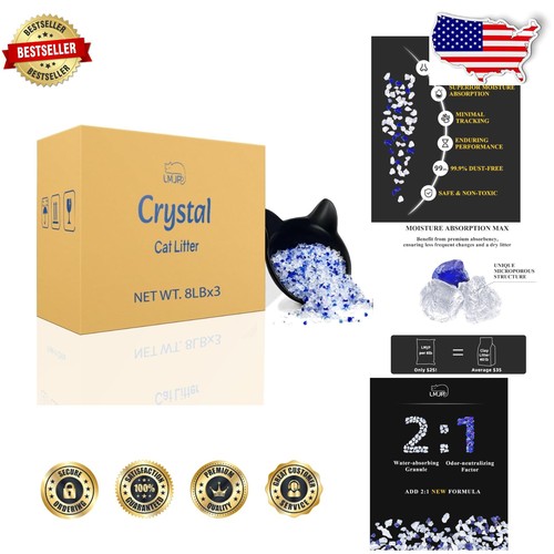 Crystal cat litter - 24lb, 3pz