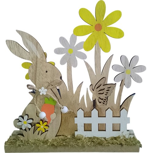 Coniglio pasqua con fiori - con,