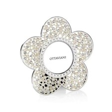 Cornice Portafoto OTTAVIANI 25787  con Perle e Strass 13x1,5x13 cm