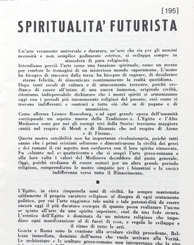 1931 spiritualità futurista - 1931,