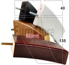 4 Gambe di ricambio curve in