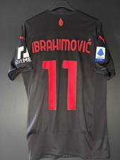 Ibrahimovic Milan match worn issued shirt jersey serie a  XL stock pro third