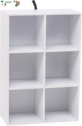Libreria bianca con cubi - libreria,