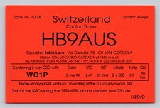 Radioamatore QSL HB9AUS