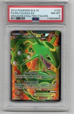 Pokemon PSA 8 Rayquaza EX #123 Full Art Stirpe dei Draghi  2012 Italiano