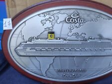 TARGA COSTA FAVOLOSA MODELLINO NAVE (costa crociere)