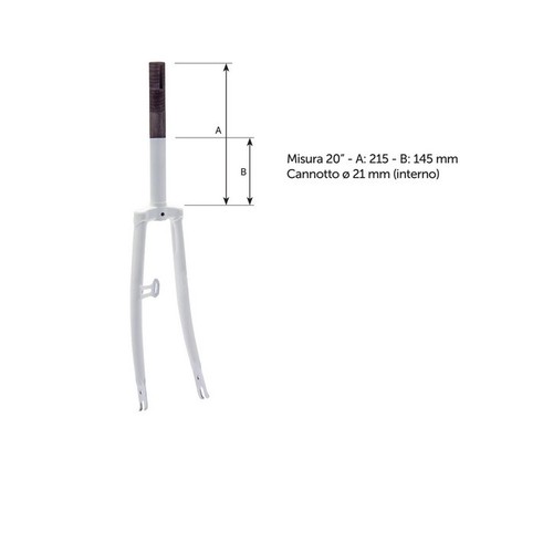 Forcella bianco cannotto 21mm - forcella,