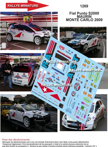 Decals ref 1269 - 1/43, fiat