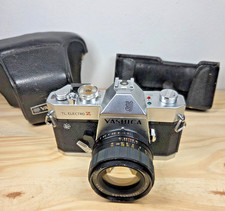 Yashica TL Electro-X 35 mm fotocamera reflex Yashinon DS 50 mm obiettivo 1:14 e custodia non testata