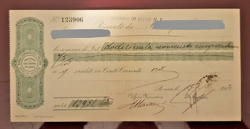 Ricevuta banca commerciale - ricevuta,