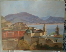 ANTONIO D'URSO-OLIO SU COMPENSATO-CAMPI FLEGREI-BAIA-PUNTA EPITAFFIO-CM.40 X 50