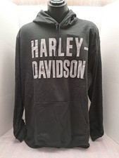Felpa con cappuccio Harley-Davidson uomo 5XL fondotinta nera bellezza nuova con etichette