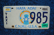 CNMI - Targa TAXI Isole