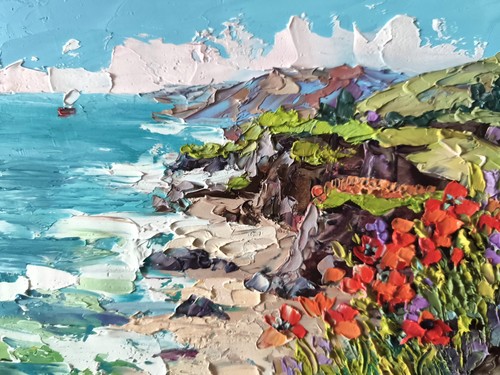Paesaggio marino dipinto