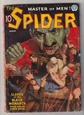 The Spider Pulp agosto 1937 John Newton Howitt copertina ottime condizioni+