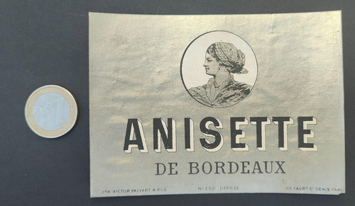 Ancienne étiquette anisette - étiquette,