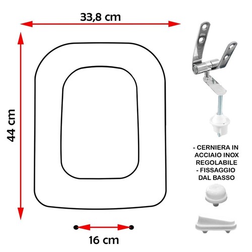 Sedile copriwater compatibile - sedile,