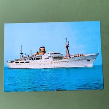 ADRIATICA SOCIETÀ NAVIGAZIONE VENEZIA MOTONAVI CARTOLINA A COLORI