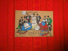 CARTOLINA IN SUGHERO VINTAGE '80 1980 NON VIAGGIATA, COSTUMI SICILIANI, FOLKLORE