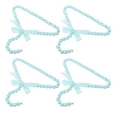  4 mini grucce di perle: gruccia per vestiti per animali domestici con nastro -