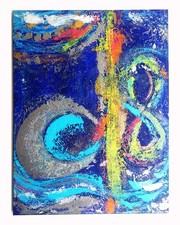 QUADRO dipinto a mano, colori