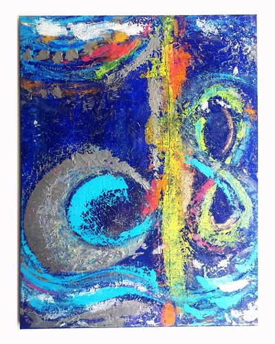 Quadro dipinto mano colori - dipinto, a