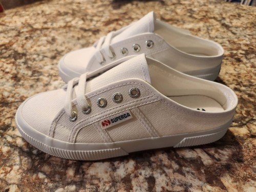 Superga white slipon laced - slipon,