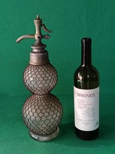 ANTICO SELTZ SIFONE SODA SELTZER EPOCA 1890 DOPPIA SFERA METALLO E VETRO. CX57