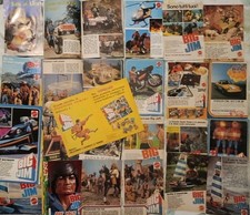 MATTEL BIG JIM + 60 pubblicità diverse advertising CLIPPING Navicella Dr. steel