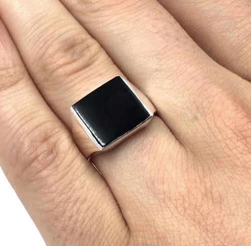 Anello con sigillo argento - con, in