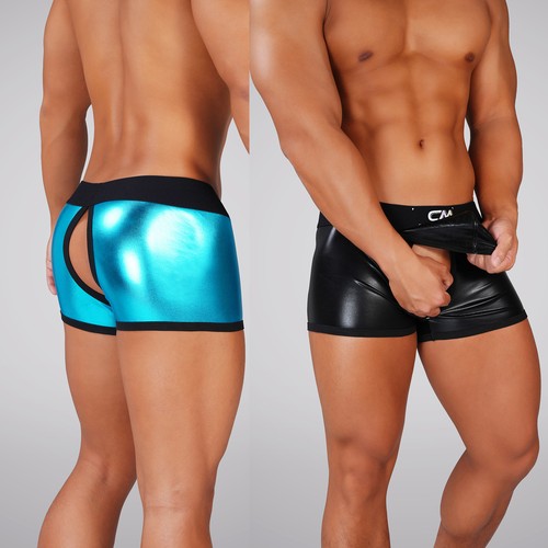 Boxer uomo tronchetto wetlook