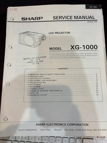 Orig sharp 1000 xg1000 - sharp,
