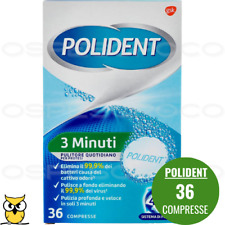 POLIDENT 3 MINUTI IN COMPRESSE PER APPARECCHI DENTALI PROTESI 36 COMPRESSE SPOT